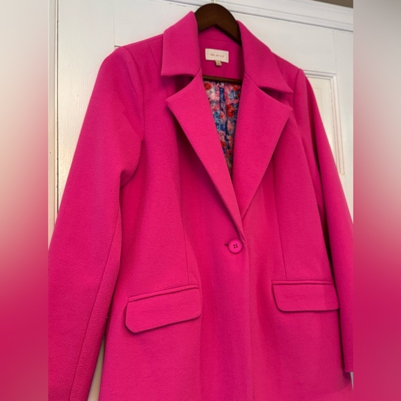 Skies Are Blue Fuchsia Trench Coat - Picture 2 of 7
